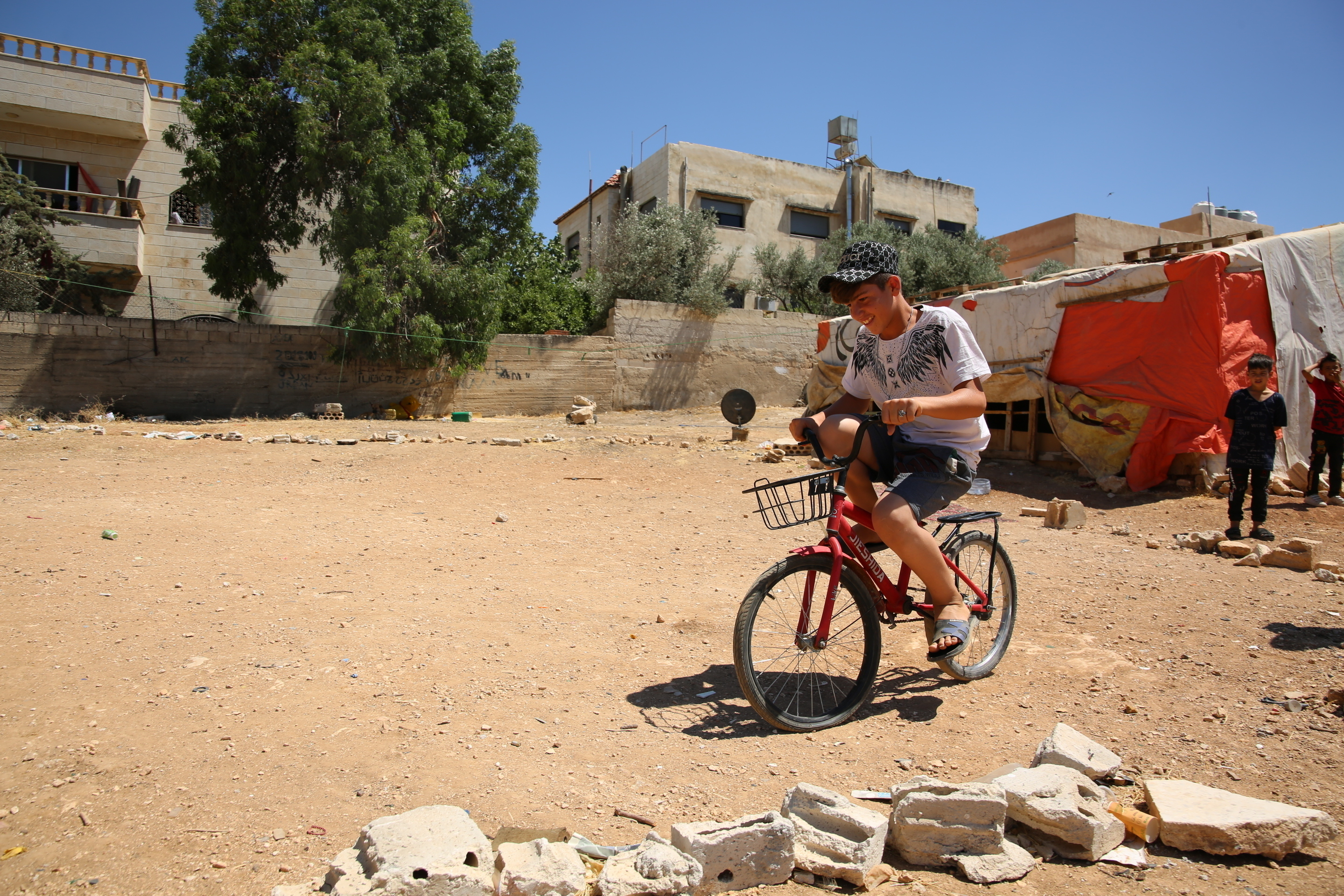 Caption: A 13-year-old Jordanian boy Marcel Saleh/GAGE 2024
