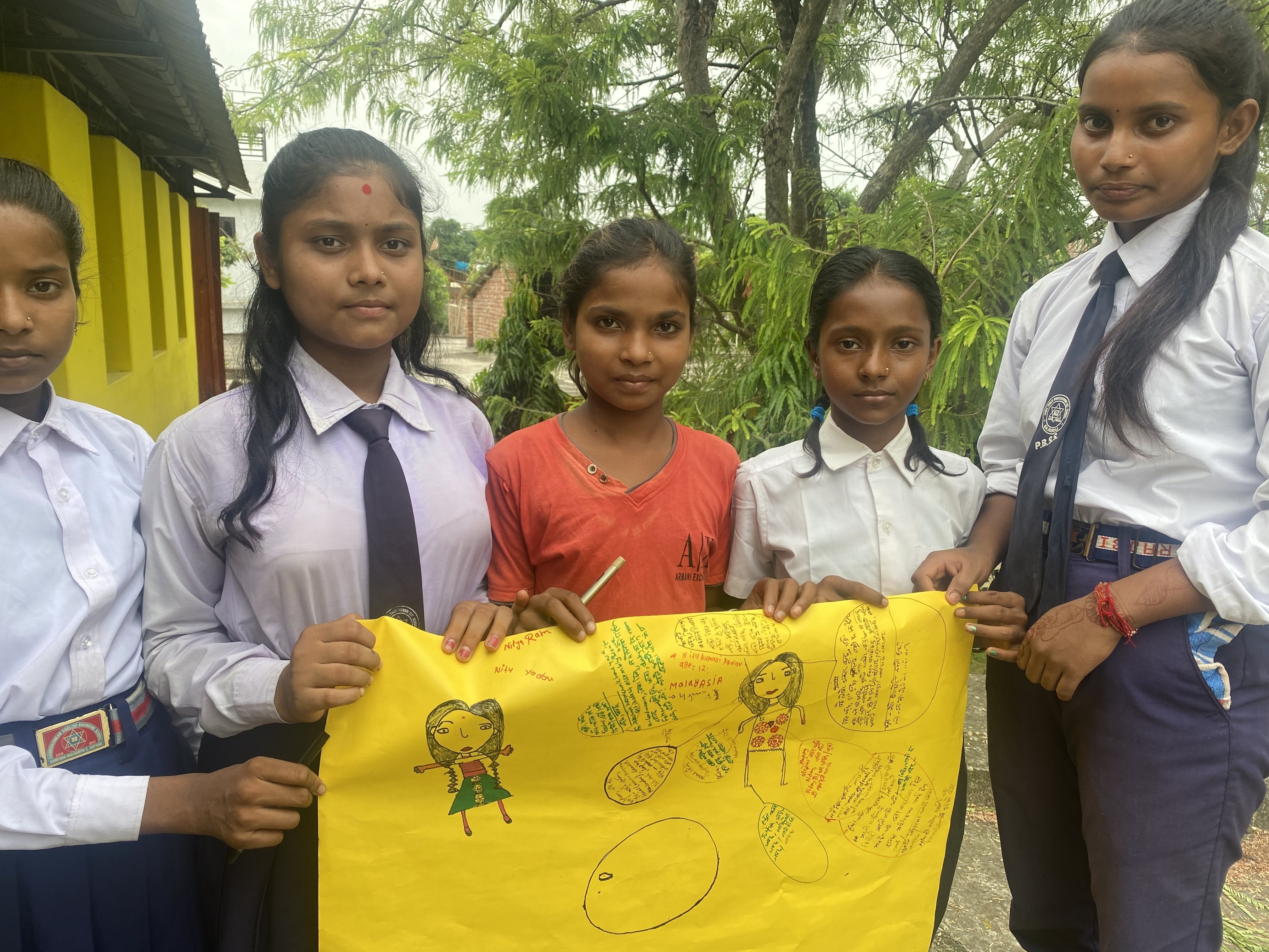 Caption: Participatory research with adolescent girls in Nepal © Anita Ghimire/GAGE 2024