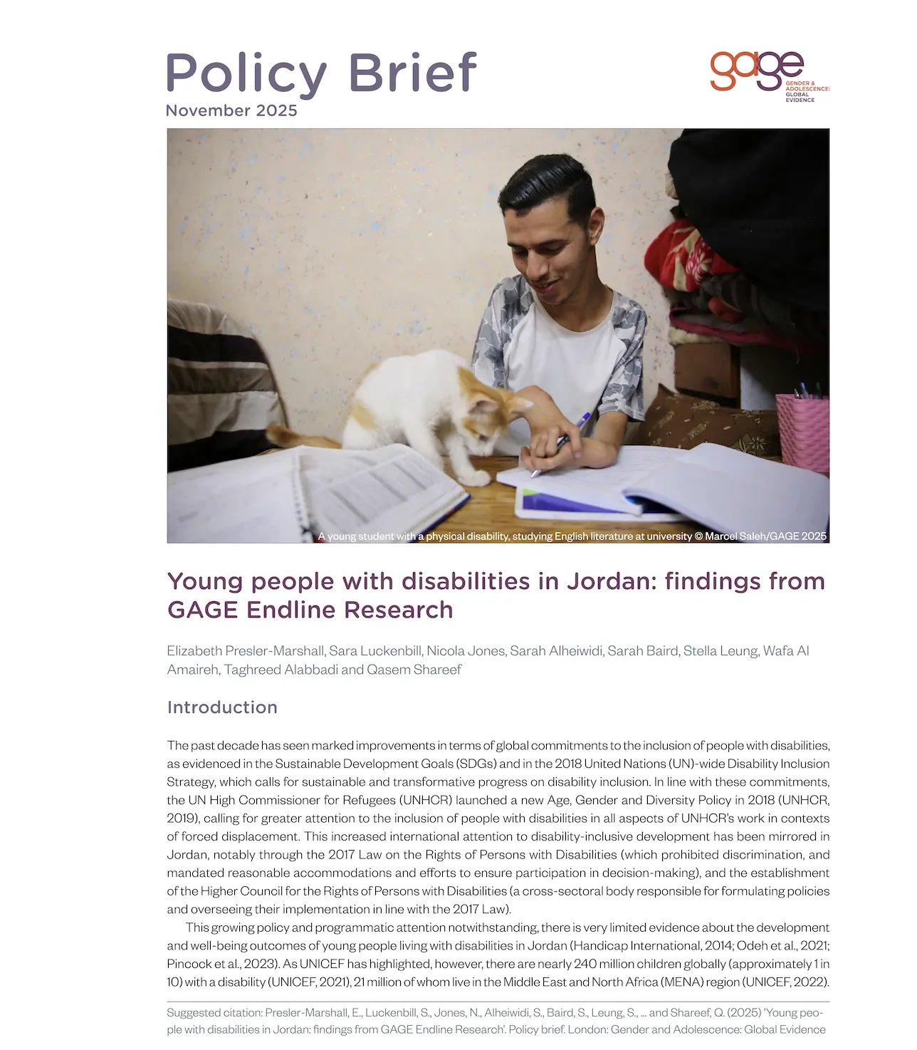 Disability brief cover