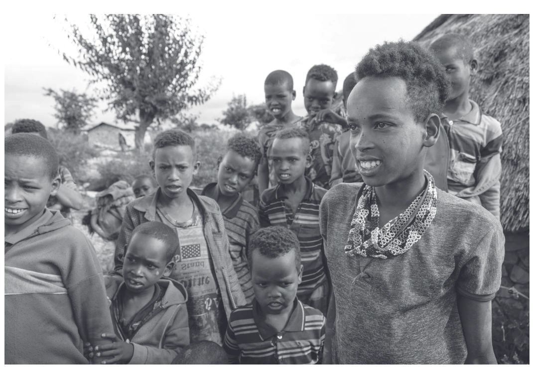 Oromo boys in their residence area, Ethiopia