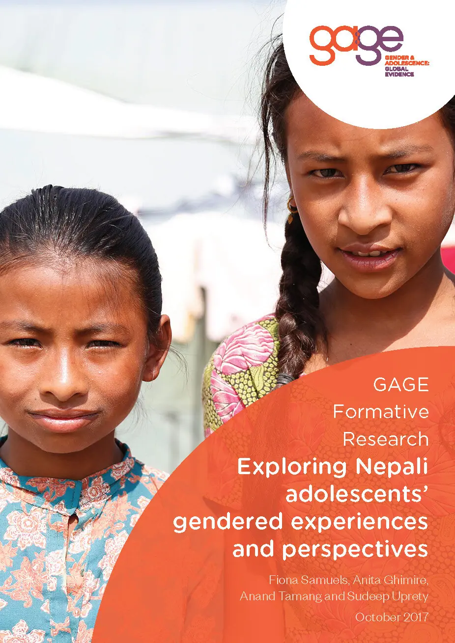 Exploring Nepali adolescents' gendered experiences and perspectives